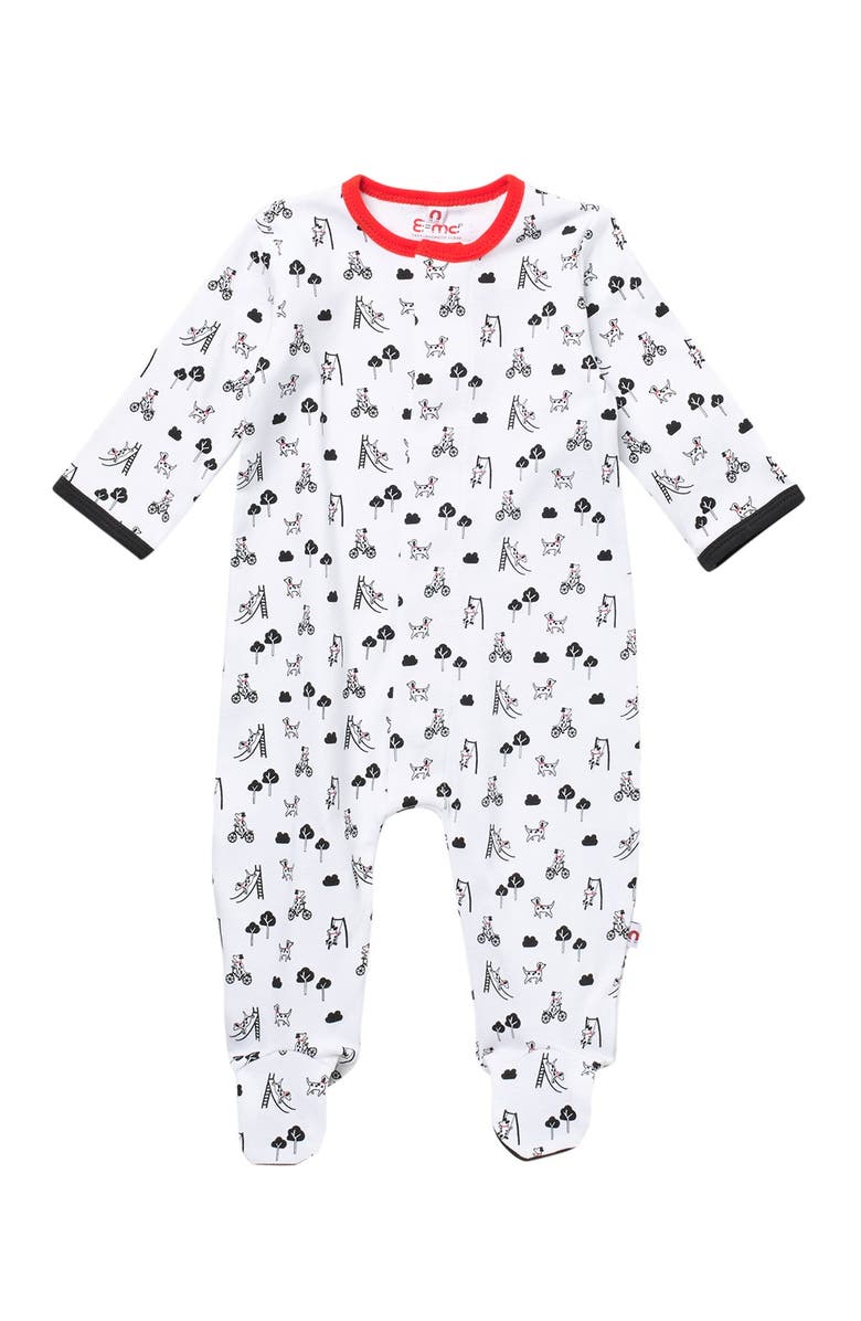 EMC Playground For Pups Magnetic Footie Bodysuit, Main, color,