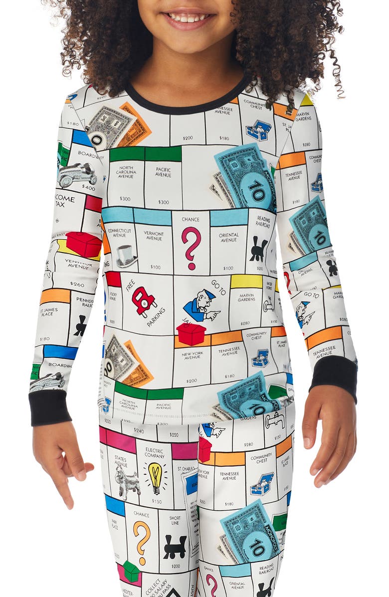 BedHead Pajamas Kids' Monopoly Long Sleeve Two-Piece Pajamas, Alternate, color, 