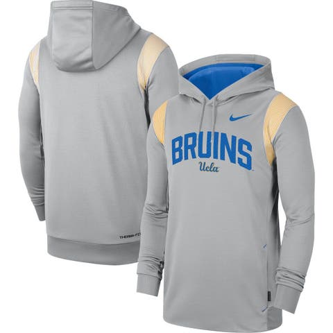 Men's Nike Gray UCLA Bruins 2022 Game Day Sideline Performance Pullover Hoodie