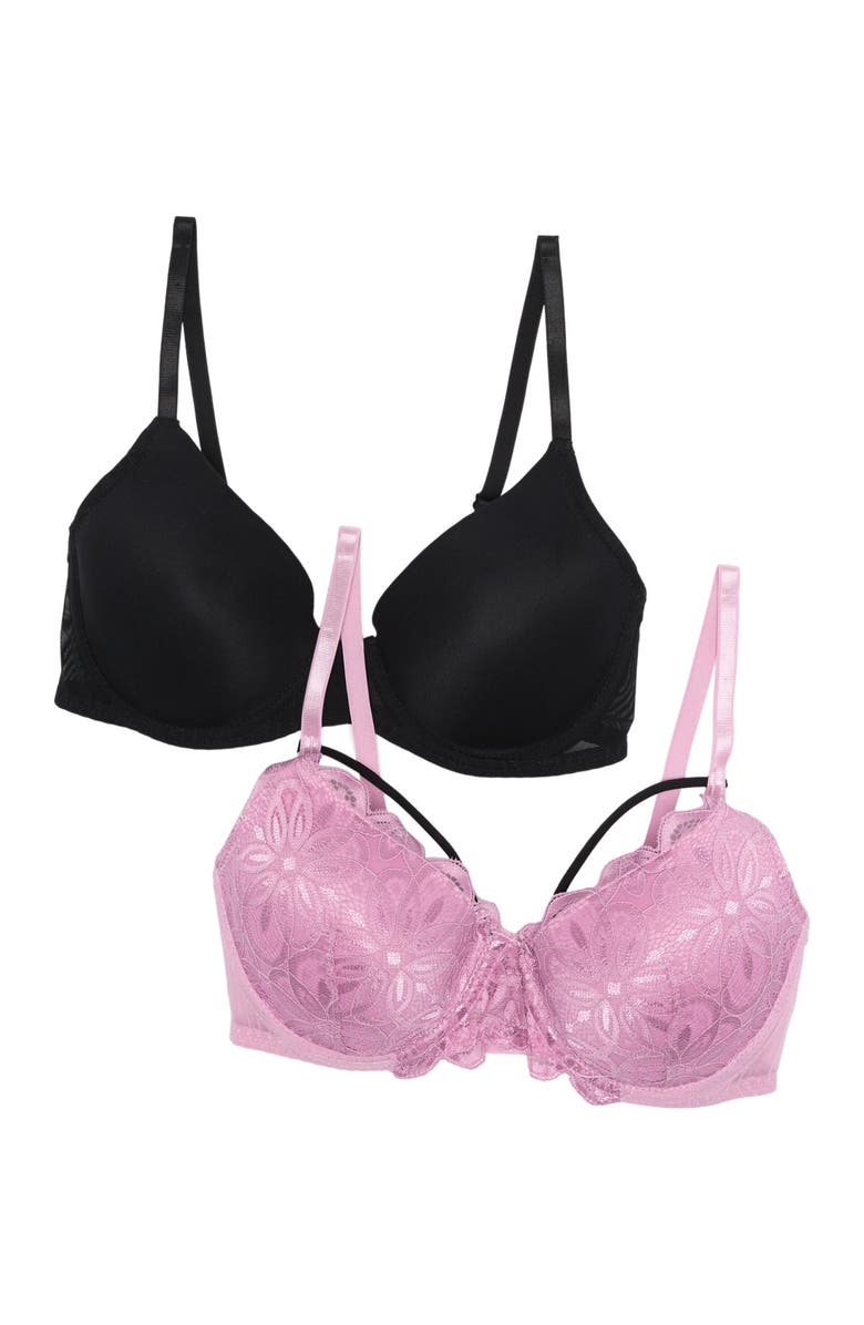BCBG Demi Lace Bra - Pack of 2, Main, color, 