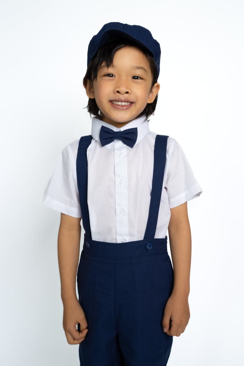 Kids' Eton 5-Piece Linen Set, Alternate, color, Indigo
