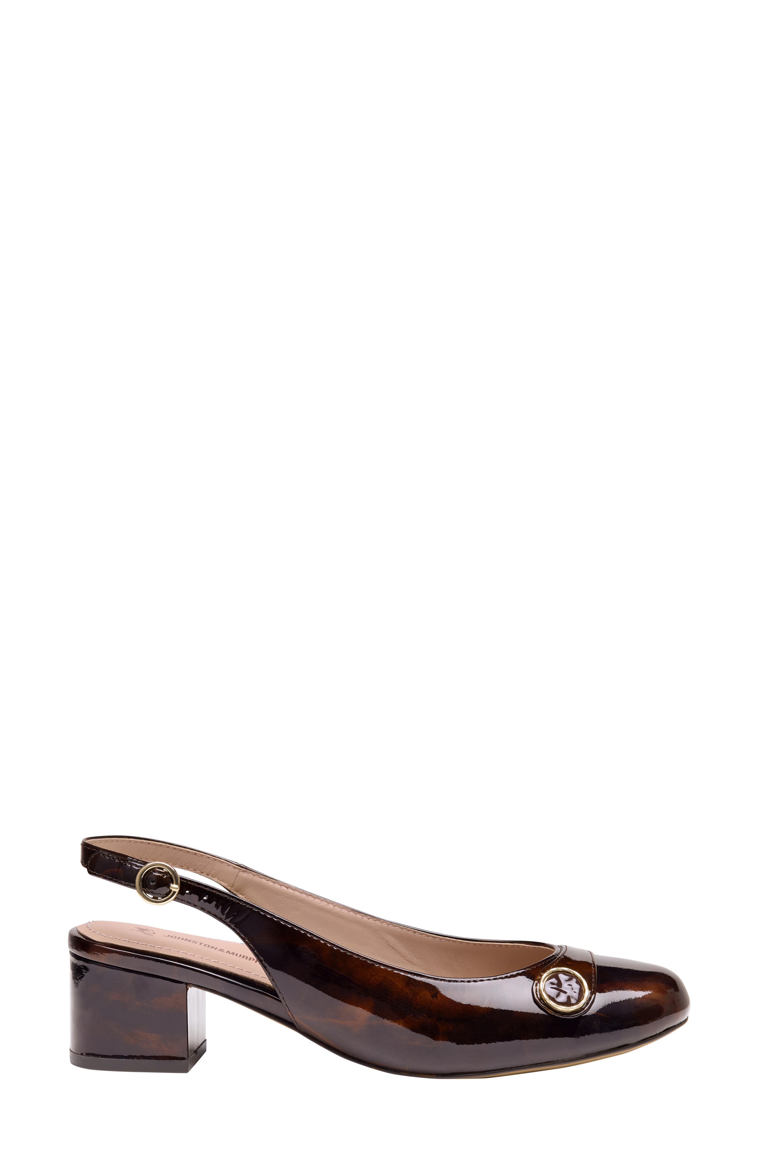 Sienna Slingback Pump, Alternate, color, DARK BROWN LEATHER