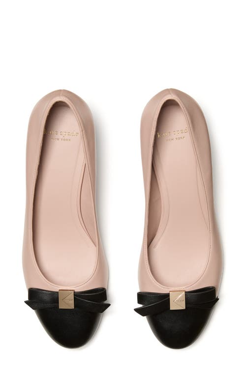 Kate Spade New York Deco Bow Ballet Cap Toe Pump In Neutral