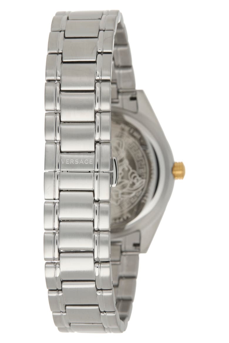 V-Code GMT Bracelet Watch, 44mm, Alternate, color, STSTL