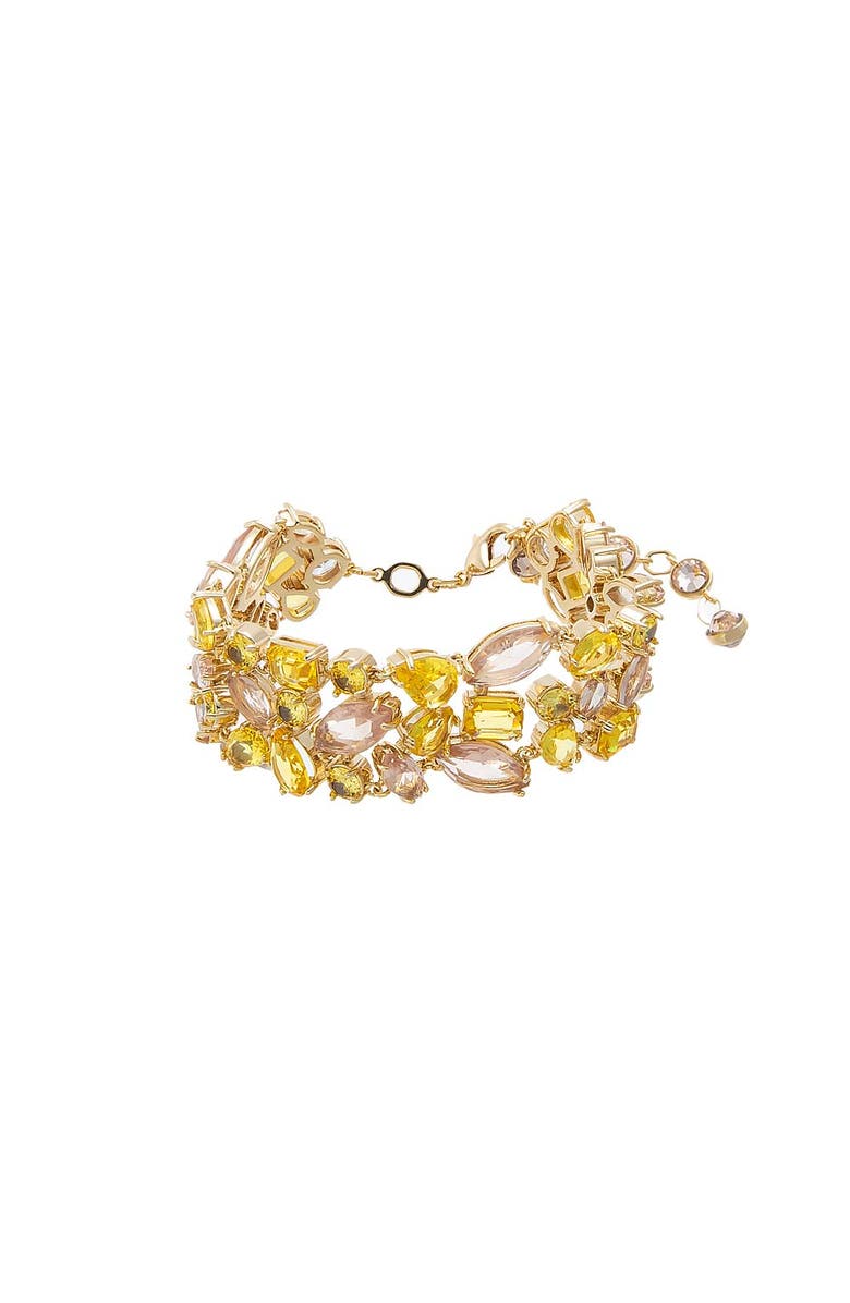 BY ADINA EDEN Mix Match Colored Super Wide Tennis Bracelet, Main, color, Light Yellow