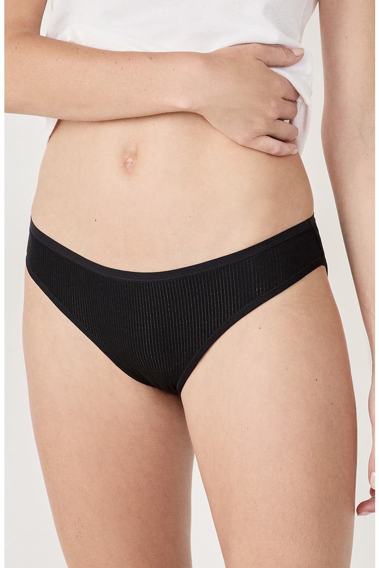 John 3-Pack Ribbed Bikini Briefs, Alternate, color, BLACK