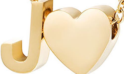 Jane Basch Designs Initial Heart Pendant Necklace In Gold
