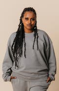 Ocio Women's Organic Cotton Teddy Oversized Crewneck