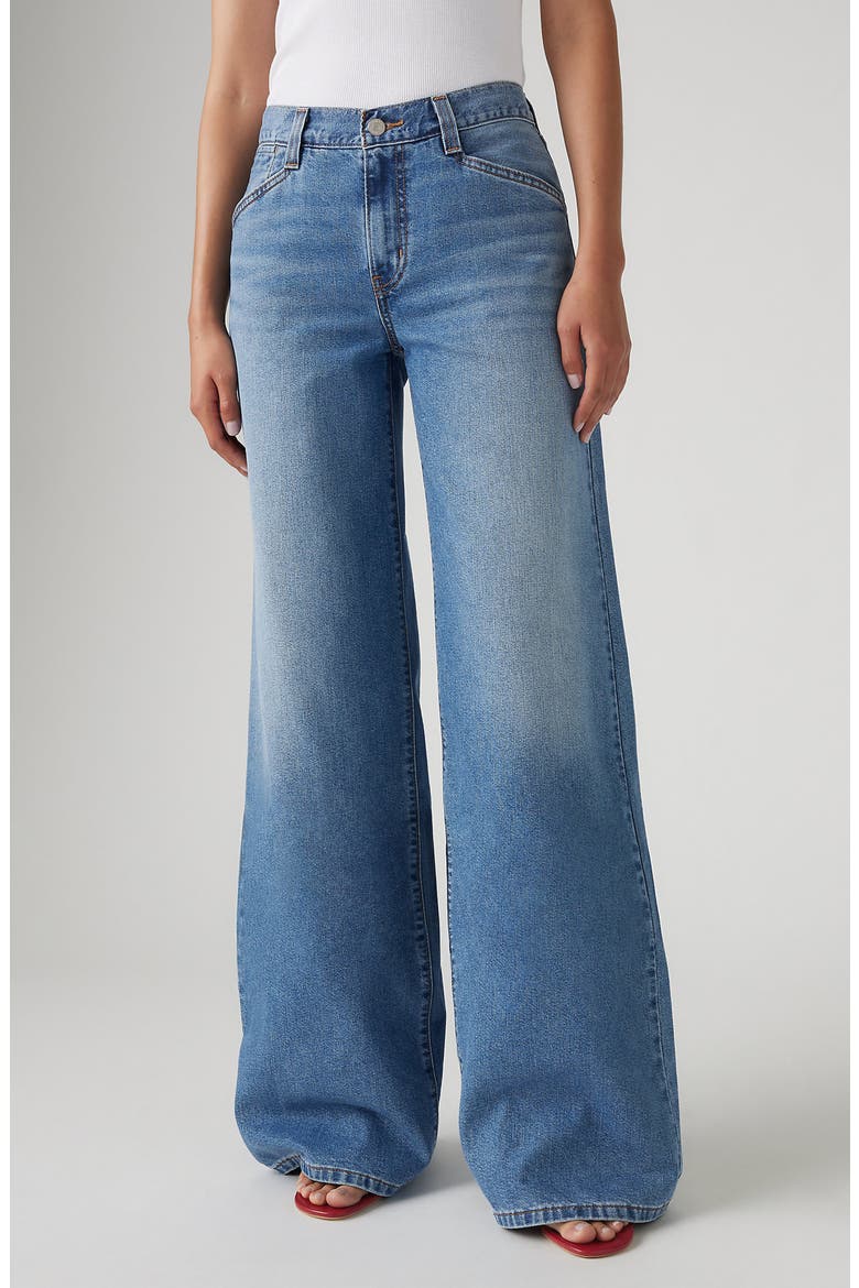 94 Mid Rise Baggy Wide Leg Jeans, Main, color, COOL VERTICAL