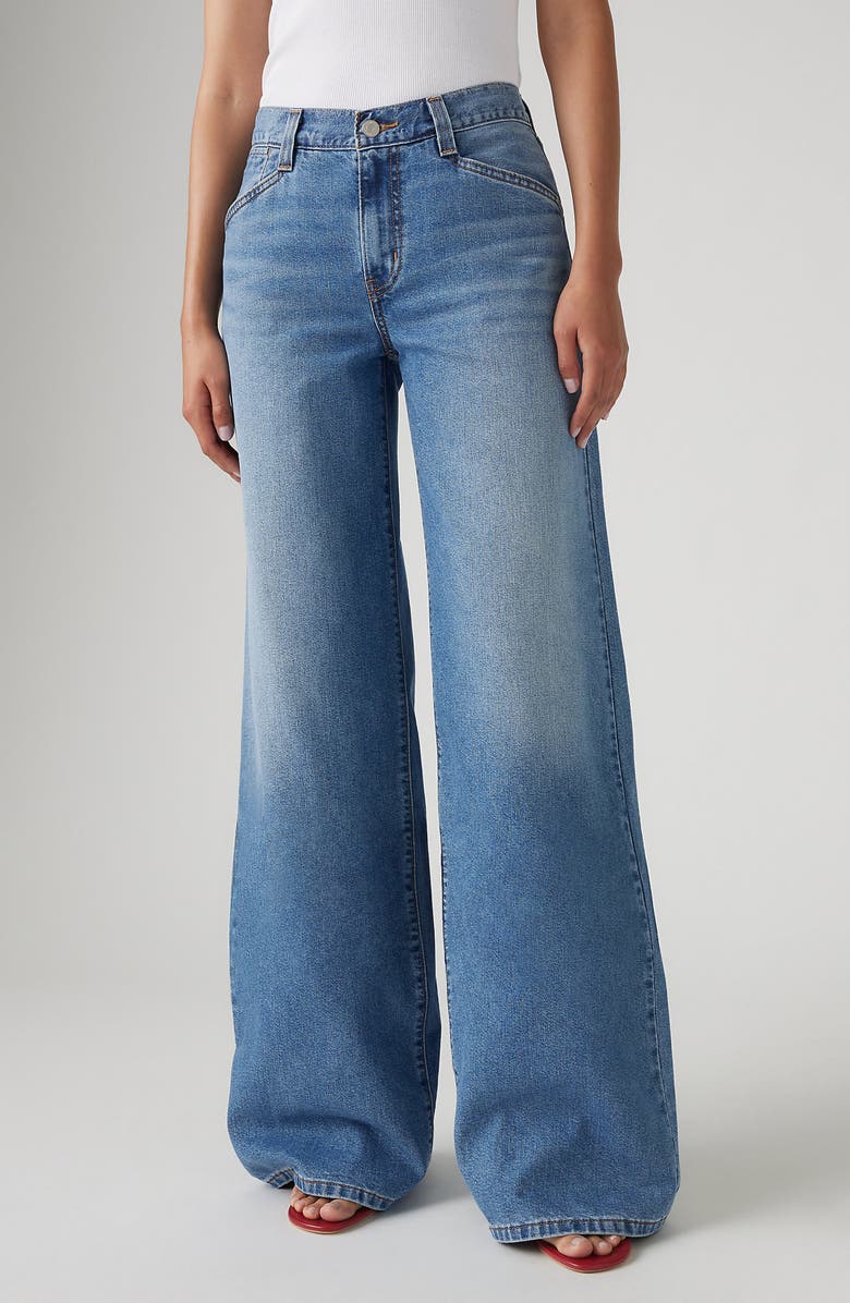 Levi's<sup>®</sup> 94 Mid Rise Baggy Wide Leg Jeans, Main, color, Cool Vertical