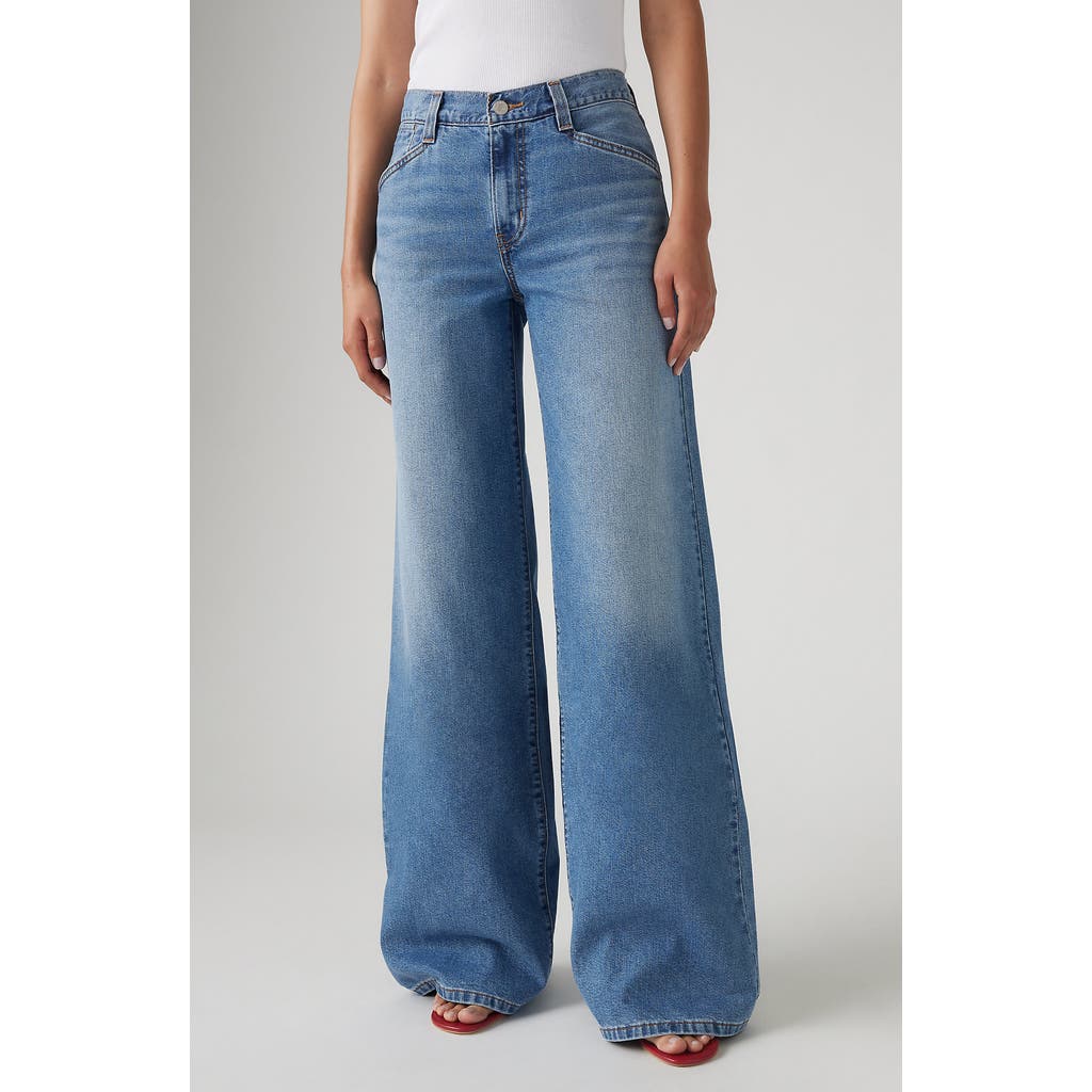 Levi's® 94 Mid Rise Baggy Wide Leg Jeans In Cool Vertical