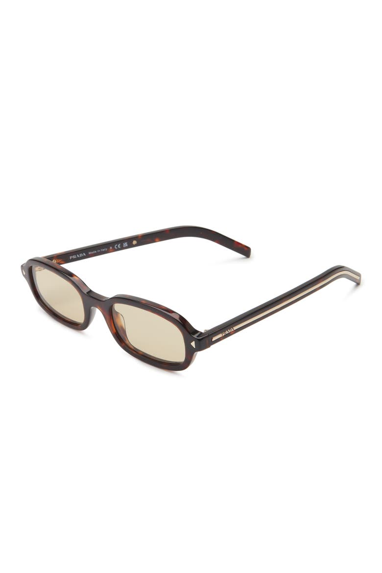 50mm Small Oval Sunglasses, Alternate, color, LIGHT BROWN