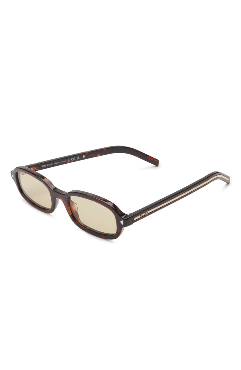 Prada 50mm Small Oval Sunglasses, Alternate, color, Light Brown
