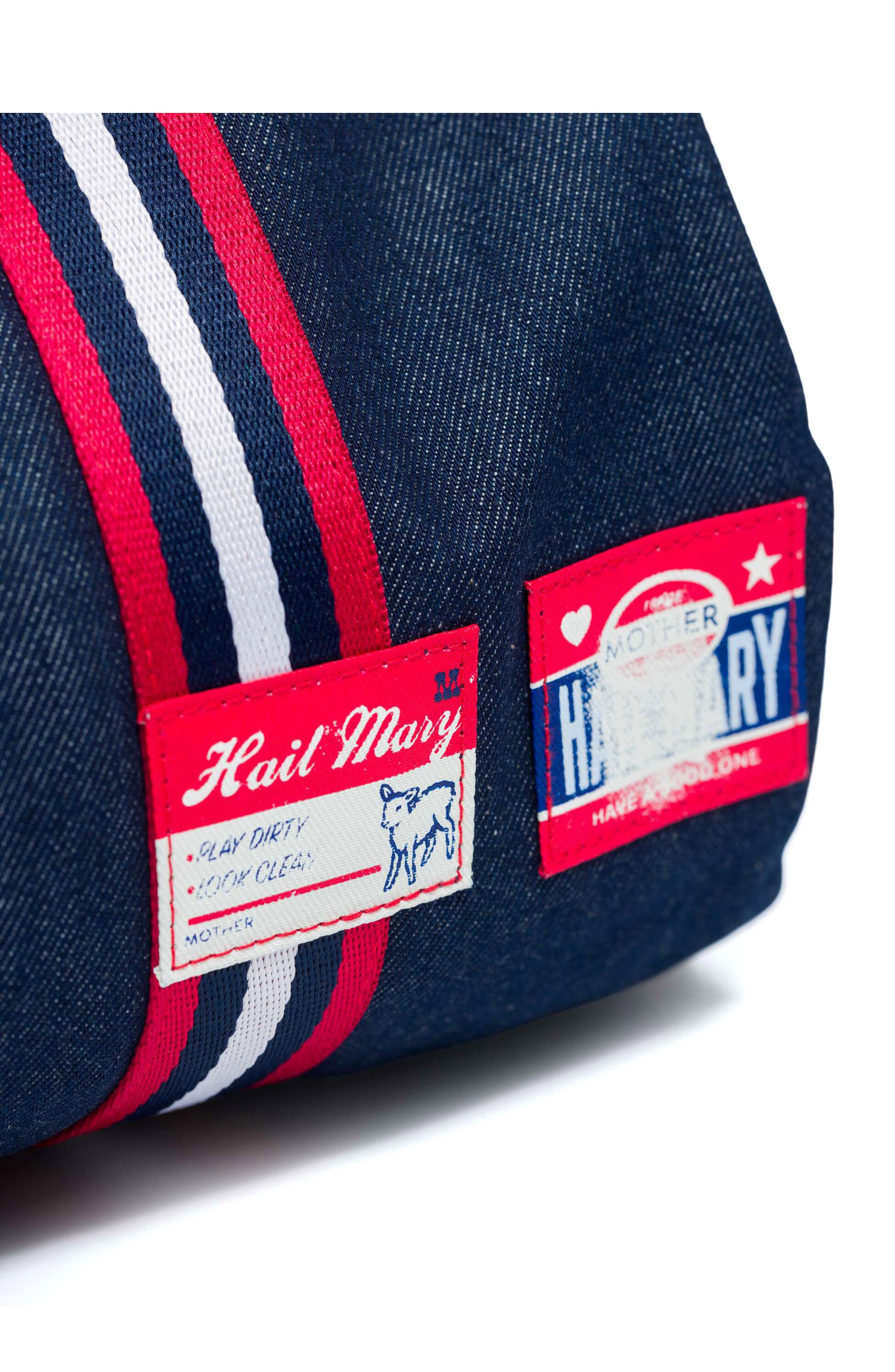 Sporty Denim Duffle Bag, Alternate, color, DIRTY LAUNDRY