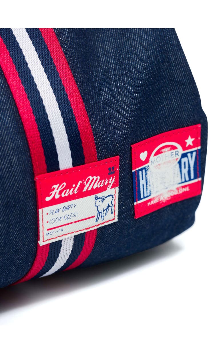 MOTHER Sporty Denim Duffle Bag, Alternate, color, Dirty Laundry