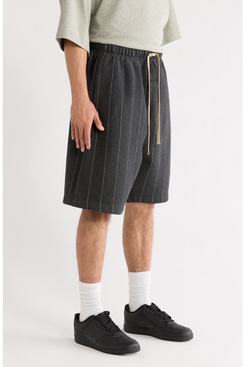 x MLB White Sox '90s Drawstring Cotton Blend Sweat Shorts, Alternate, color, IRON HEATHER/ WHITE PINSTRIPES