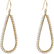 Argento Vivo Sterling Silver Imitation Pearl Teardrop Earrings