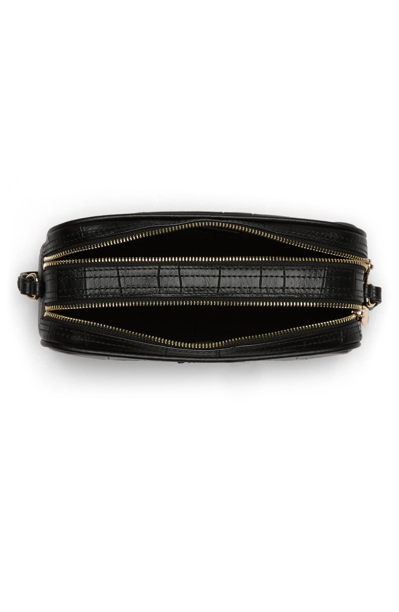 Furla Lilli XL Croc Embossed Crossbody Bag, Alternate, color, 