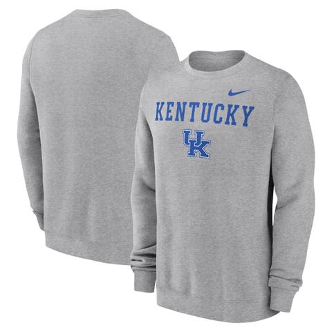 Men's Nike Heather Gray Kentucky Wildcats Primetime Primary Stack Pullover Sweatshirt