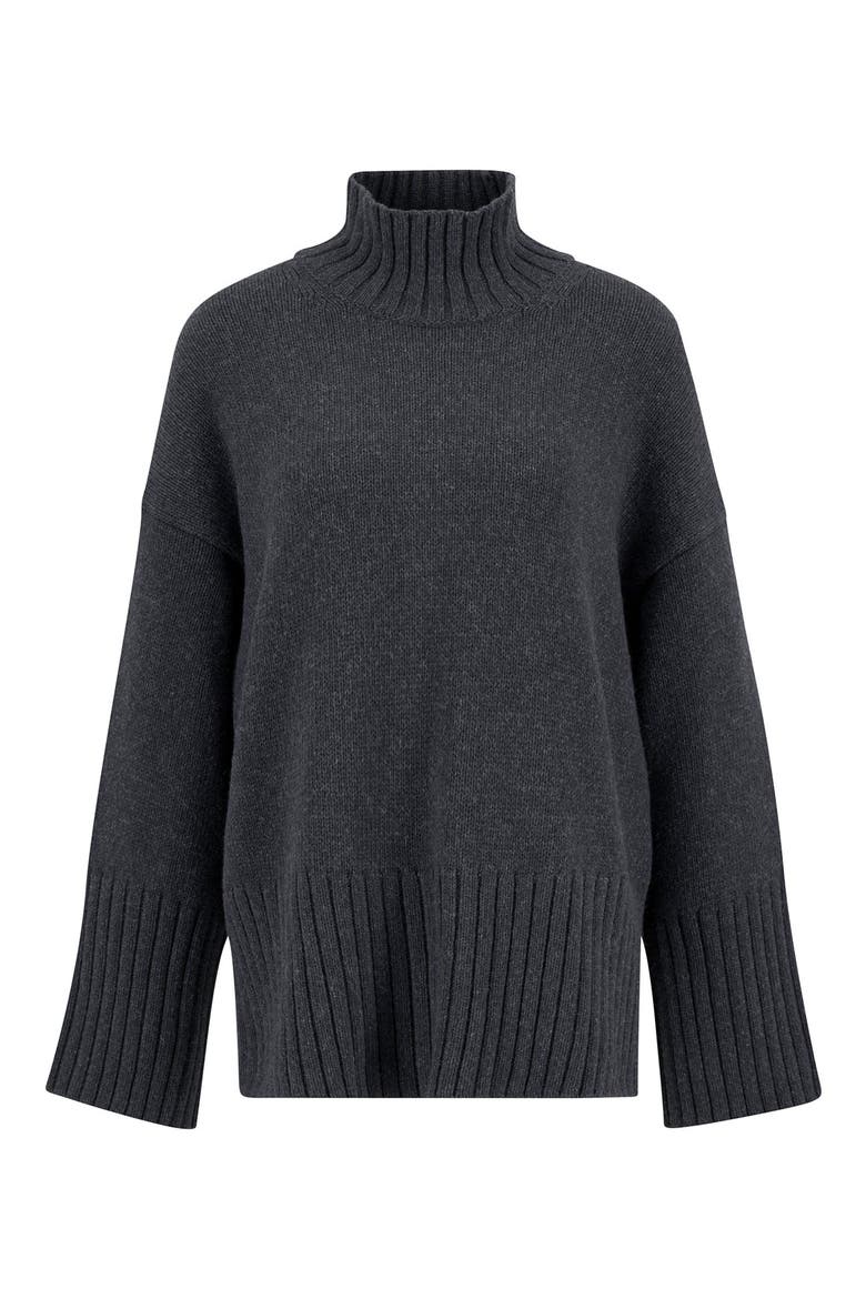 Serena Knitted Sweater, Alternate, color, CHARCOAL