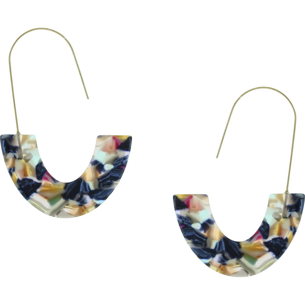 Olivia Welles Tabby Multi-color 76mm Hoop Earrings In Gold/multi