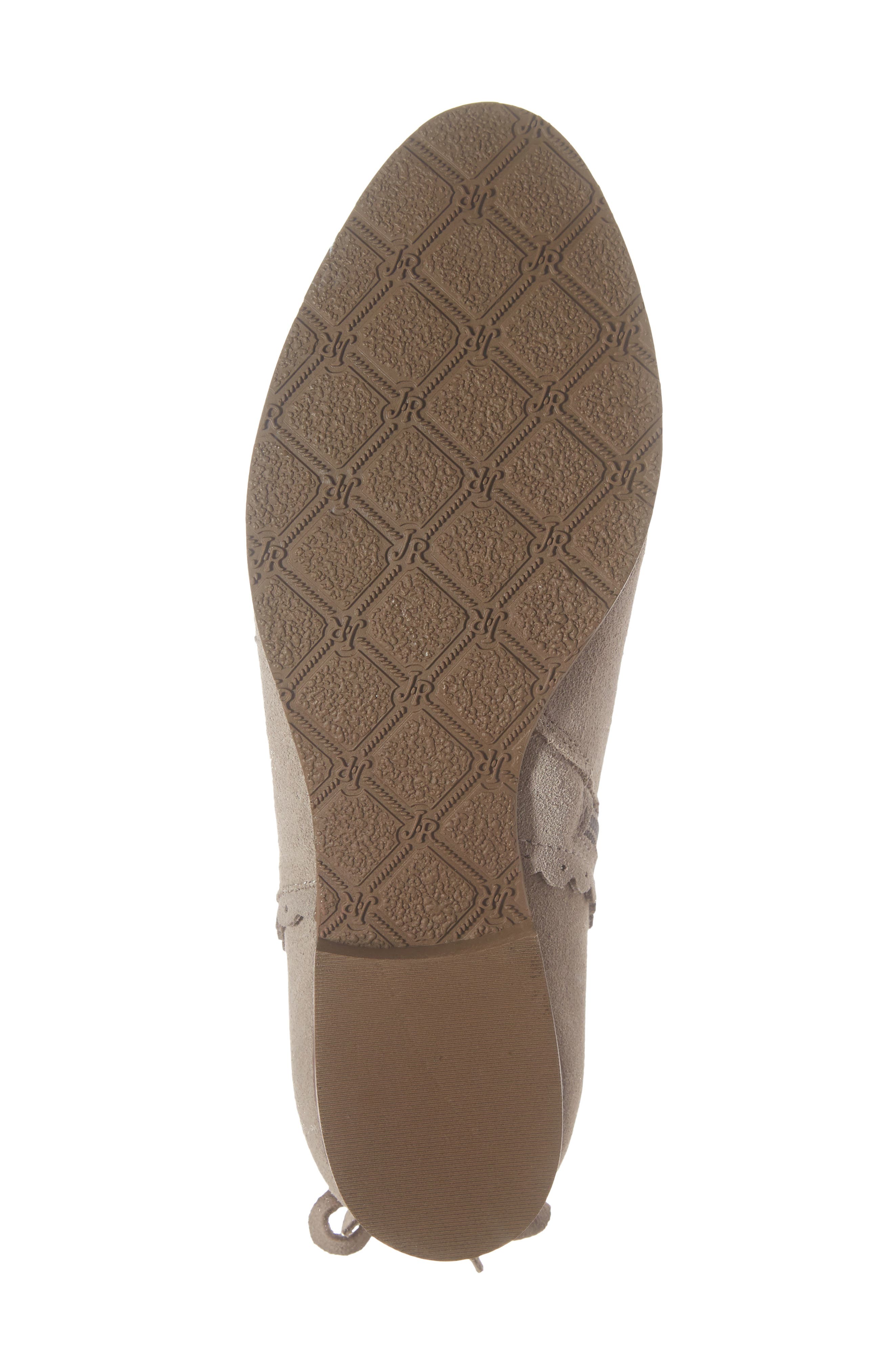 Scalloped Ankle Bootie, Alternate, color, DOVE GREY SUEDE