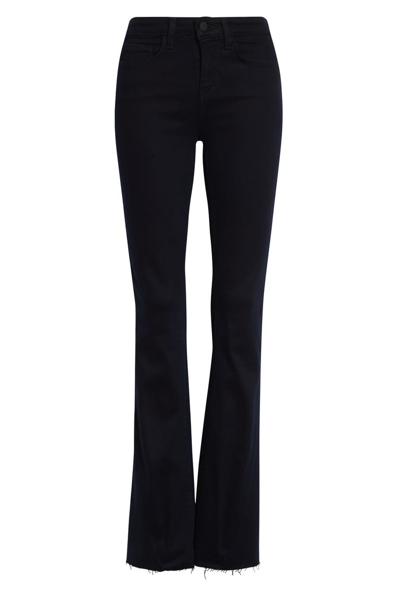 Ruth High Waist Raw Hem Straight Leg Jeans, Alternate, color, METRO