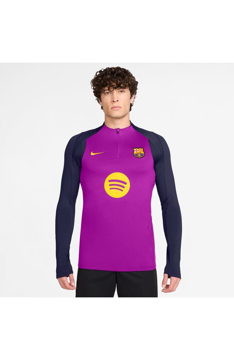Nike Men's Nike Purple Barcelona 2025/26 Strike Drill Quarter-Zip Long Sleeve Dri-FIT Top, Main, color, Purple