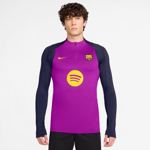 Men's Nike Purple Barcelona 2025/26 Strike Drill Quarter-Zip Long Sleeve Dri-FIT Top