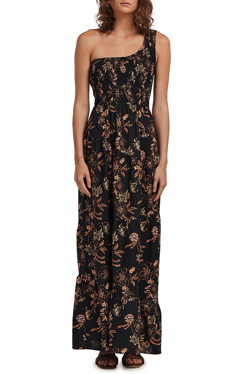Charlie Holiday Pamela OneShoulder Linen & Cotton Maxi Dress — free download