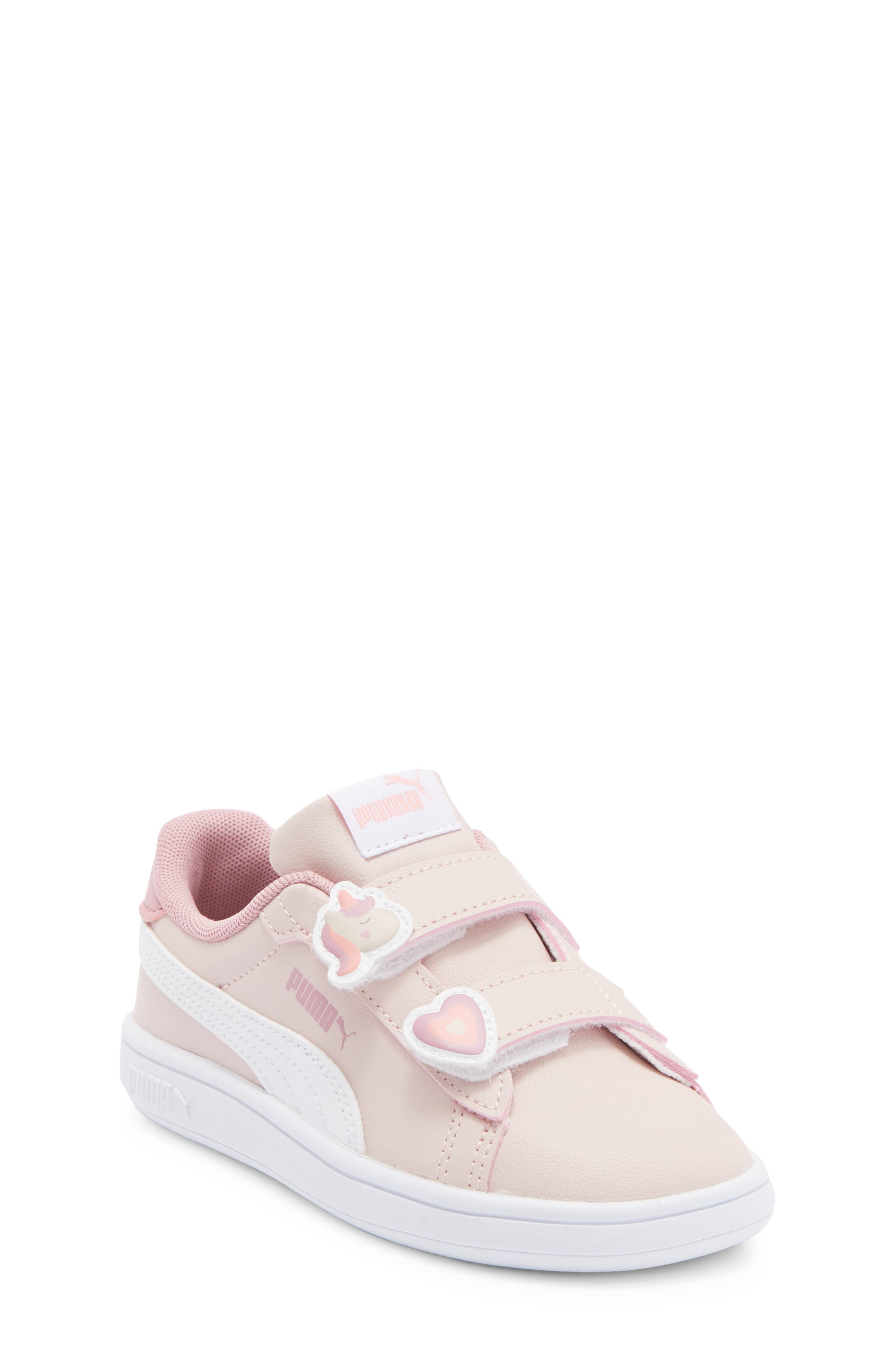PUMA Kids' Smash Badges Dual Strap Sneaker