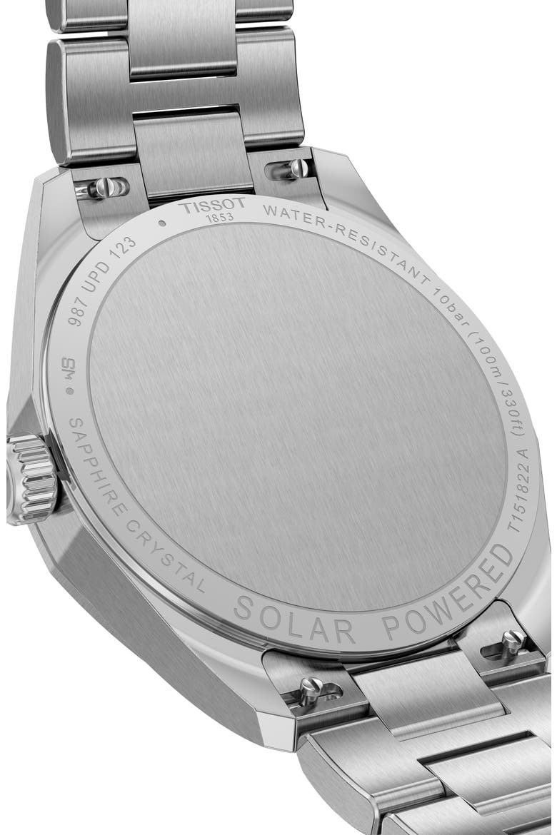 PRC 100 Solar Two-Tone Bracelet Watch, 34mm, Alternate, color, SILVER