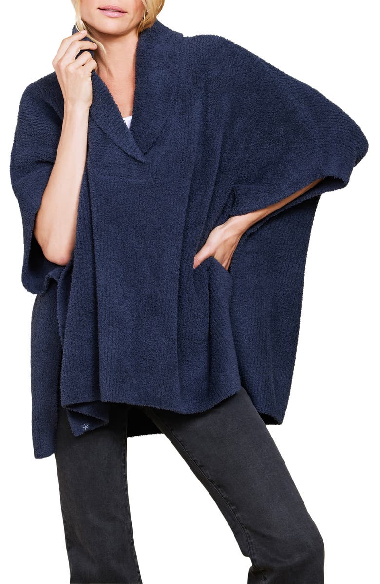 Barefoot Dreams<sup>®</sup> CozyChic<sup>®</sup> Shawl Collar Poncho, Alternate, color,
