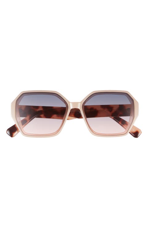 58mm Gradient Geometric Sunglasses