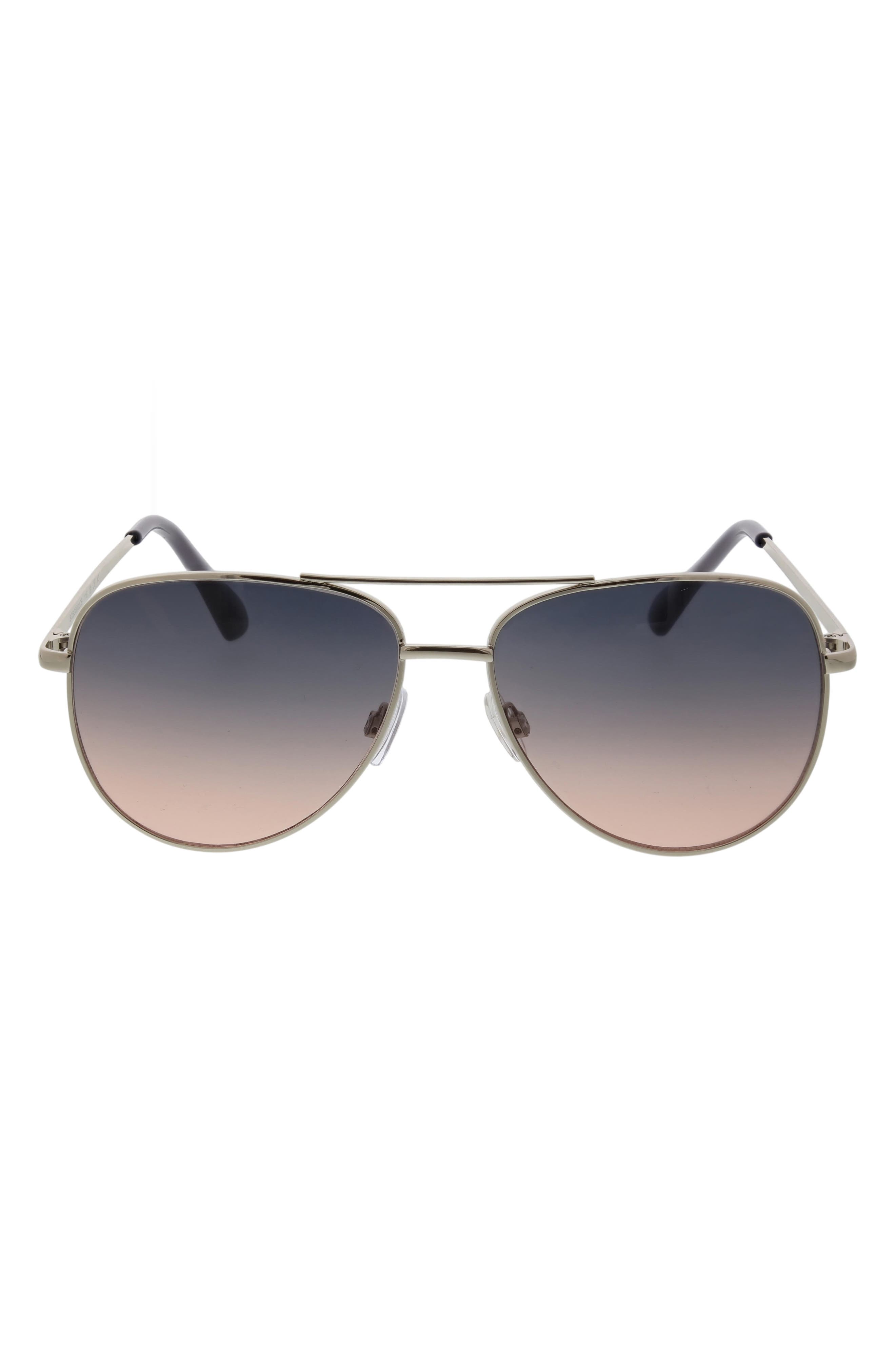 60mm Gradient Aviator Sunglasses