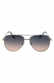 60mm Gradient Aviator Sunglasses