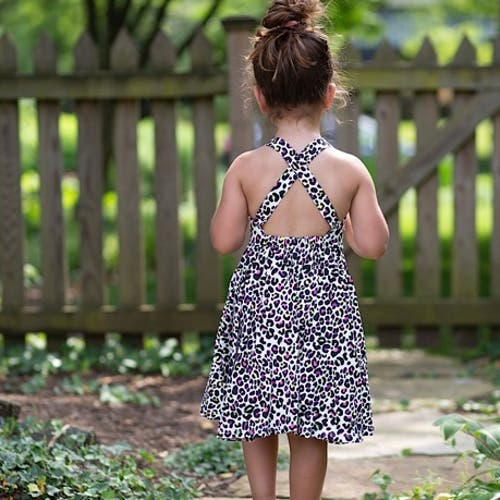 Worthy Threads Girls' Cross Back Dress In Neon Leopard - Little Kid, Big Kid In Neon Leopard