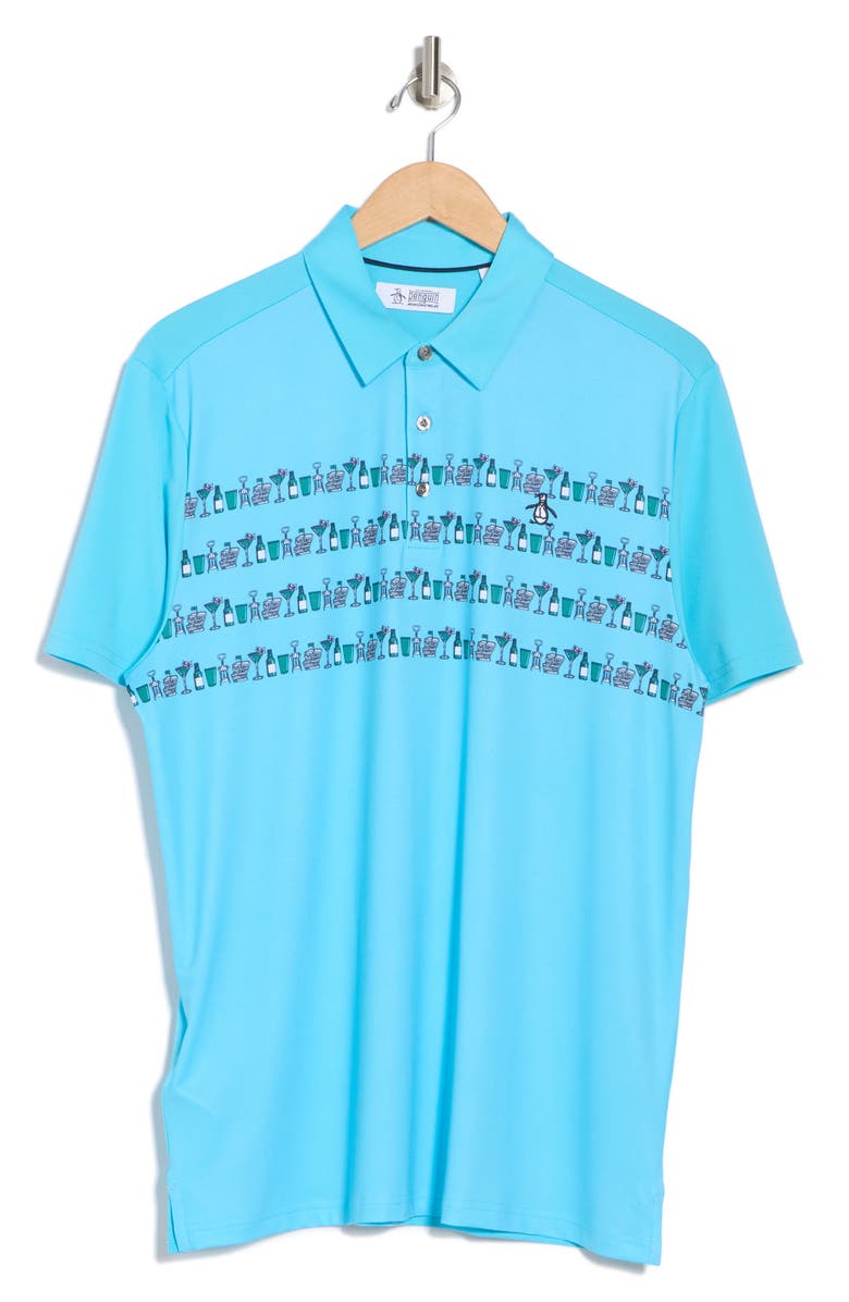 Original Penguin Cocktail Polo, Alternate, color, Aquarius