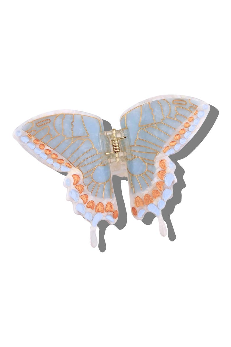 Swallowtail Hair Claw Clip, Main, color, BABY BLUE