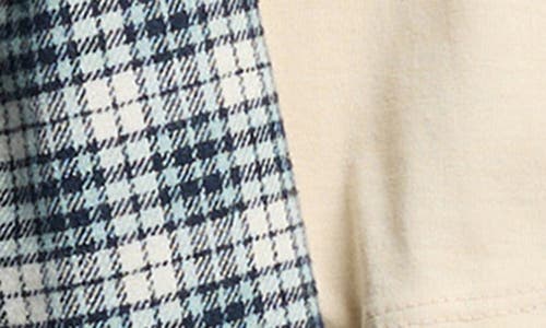 Volcom Kids' Plaid Flannel Jacket, T-shirt & Fleece Joggers Set In Brown