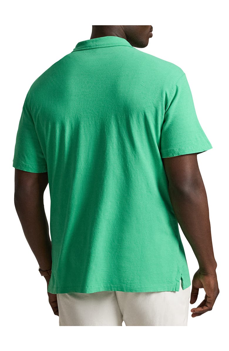 Polo Ralph Lauren Big & Tall Cotton-Blend Johnny Collar Polo Shirt, Alternate, color, Summer Emerald