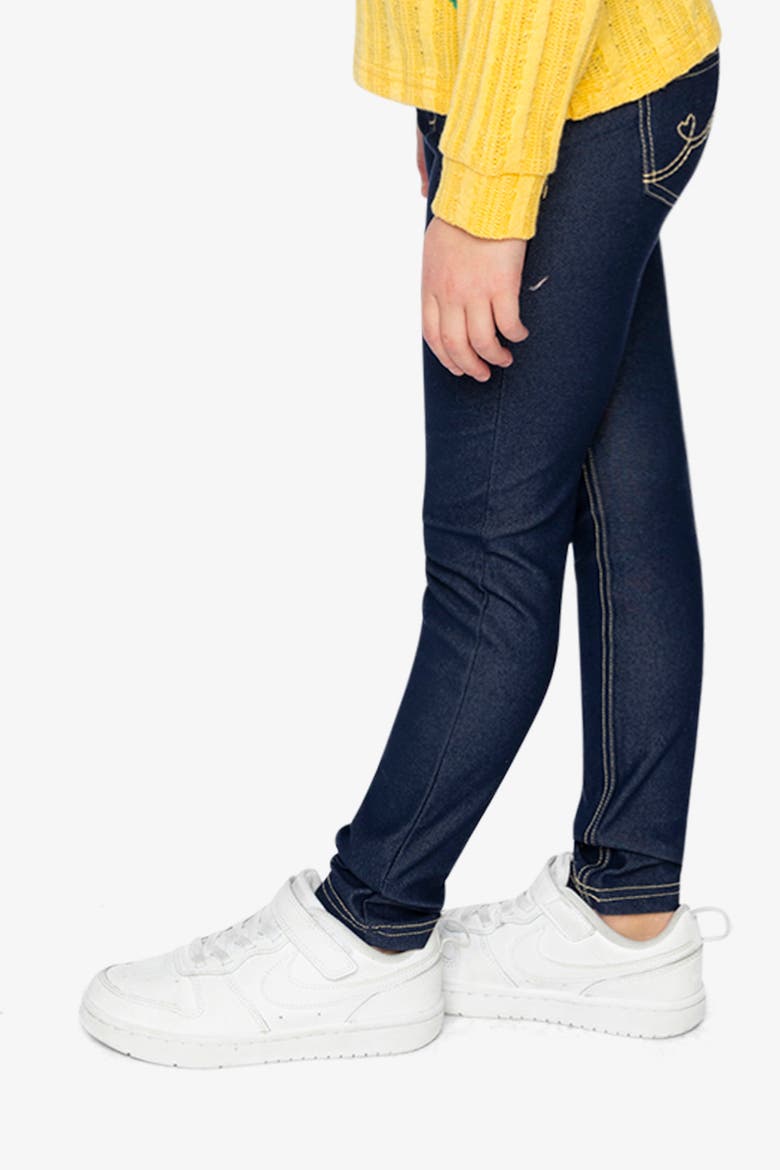 Denim Look Pull-On Skinny Jeggings, Alternate, color, Navy Blue Denim