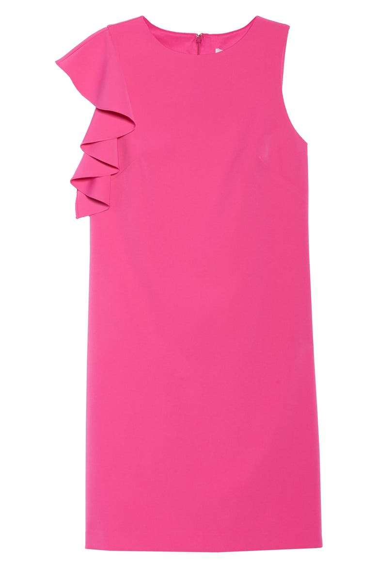 Sleeveless One-Ruffle Dress, Alternate, color, FUCHSIA