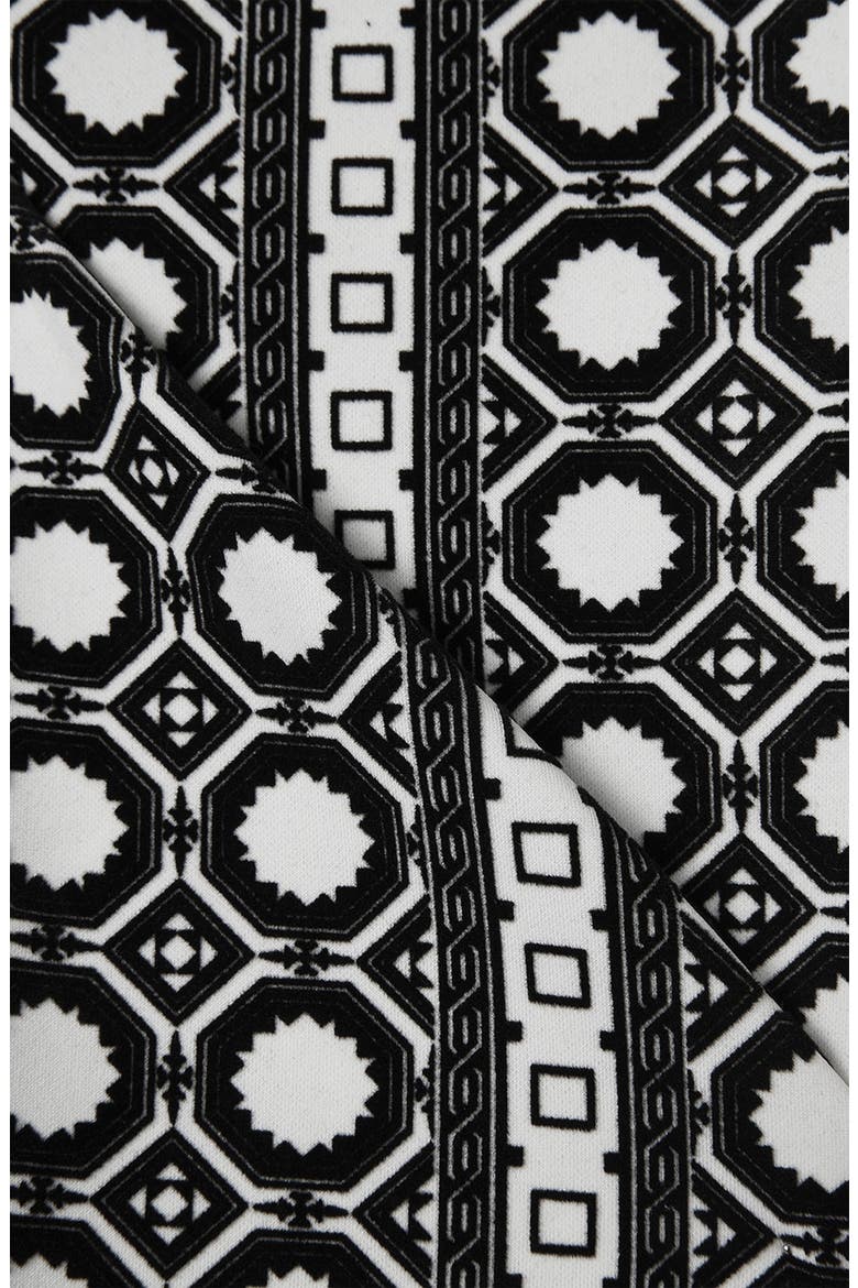 Velvet Geo Print Leggings, Alternate, color, WHITE/ BLACK