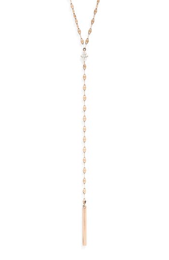 Lana 14k Rose Gold Marquise Diamond Lariat Y-necklace In Gold