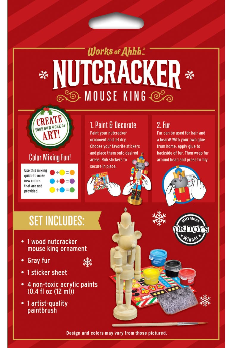 Nutcracker Mouse King Ornament Paint Kit, Alternate, color, Multicolor