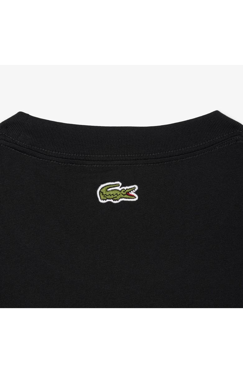 Lacoste Core Originals Embroidered Cotton Graphic T-Shirt, Alternate, color, Black