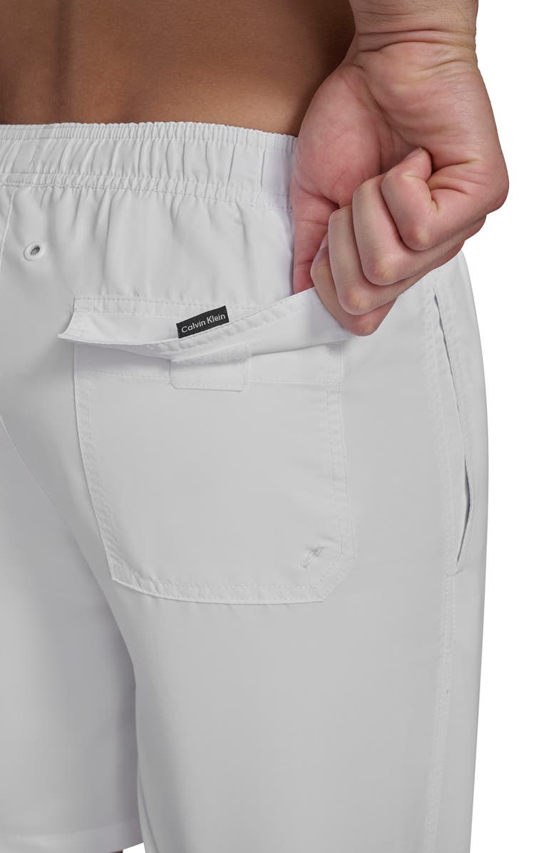 Calvin Klein Core Volley Swim Trunks, Alternate, color, White