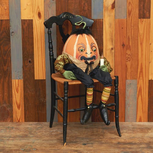 Gallerie Ii Obadiah Pumpkin Joe Spencer Gathered Traditions Halloween Art Doll Figure In Black