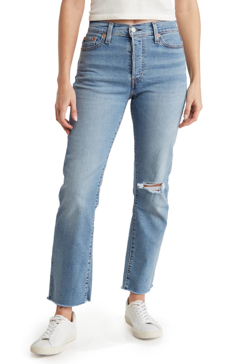 Levi's<sup>®</sup> Wedgie Straight Leg Jeans, Main, color, Night Sight